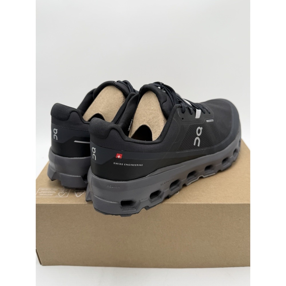 On Men's Cloudvista 2 Waterproof Size 12 Black | Eclipse 3ME30140106 New - Picture 4 of 10